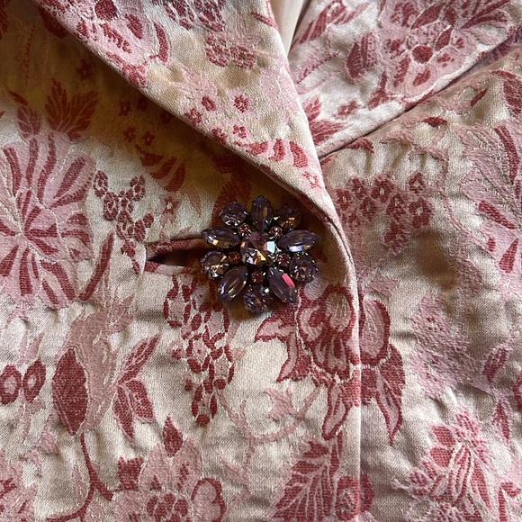 Vintage DD collection Brocade Blazer with faux crystal buttons Size 6 - Picture 3 of 11